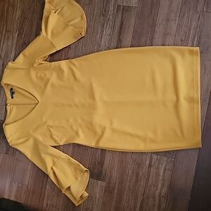 Marina Dress Bell sleeves Gold Yellow Size 8